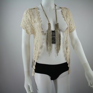 Vivid Collection Crochet Vest  Festival Goddess